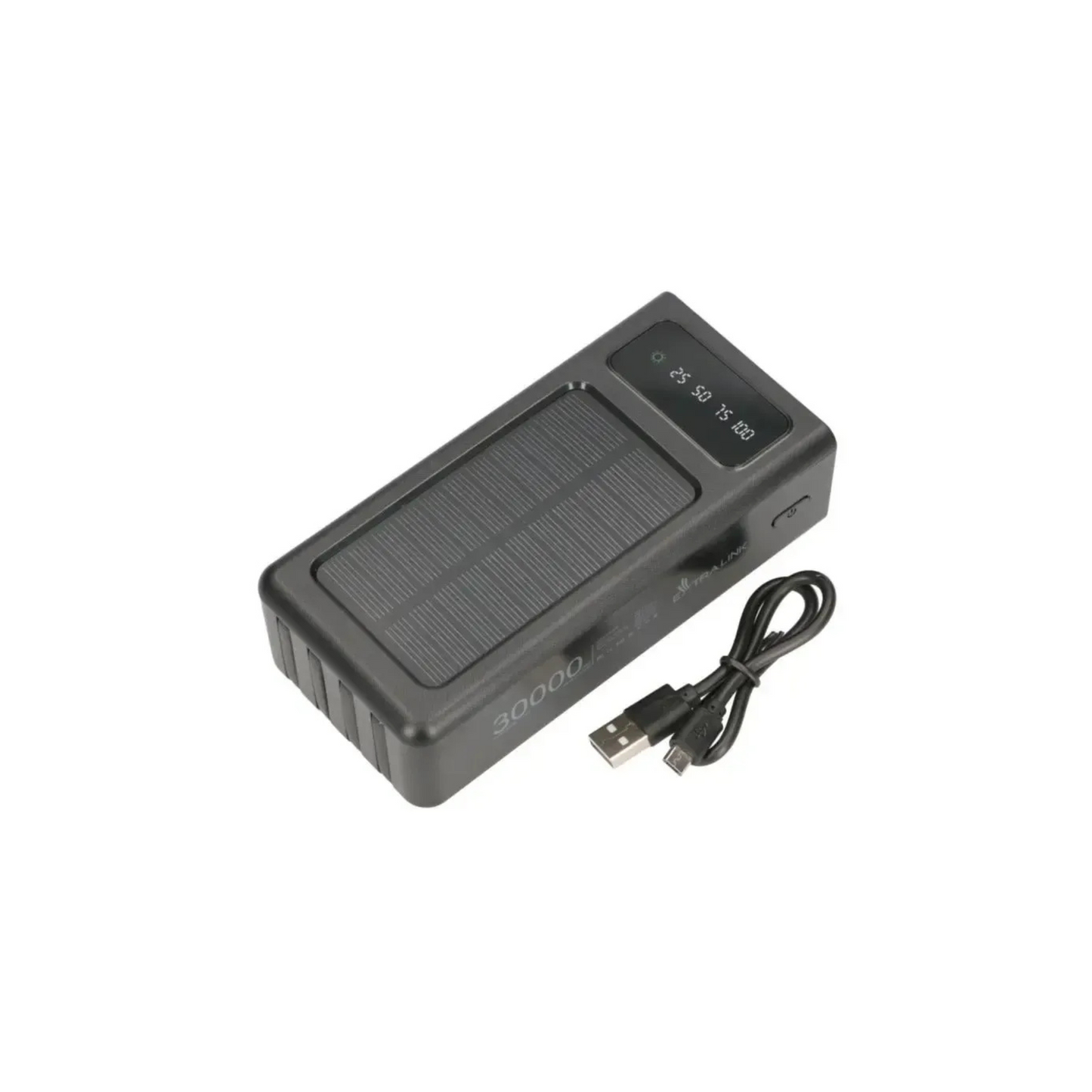 Nešiojamas Įkroviklis (Power Bank) Solar Extralink, 30000mAh