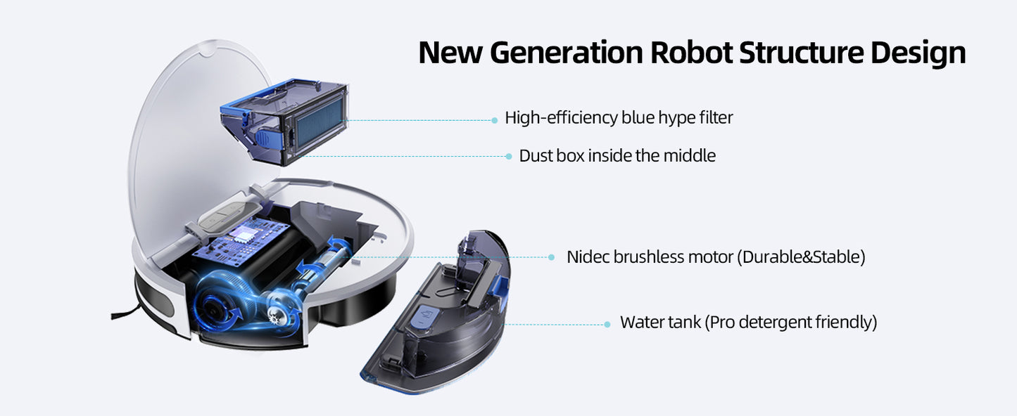 Dulkių Siurblys Robotas Honiture G20 Su Plovimo Funkcija